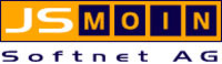 moin = norddt. für "gut", Link zur Website des Unternehmens JSmoin Softnet AG